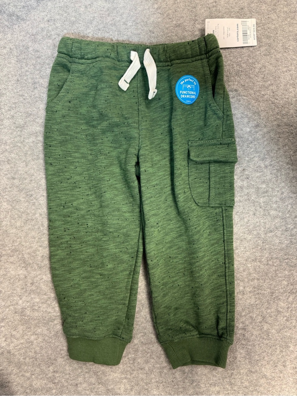 Carter's Olive Green Cargo Jogger Sweatpants